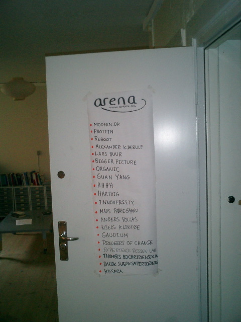 Sign at Arena