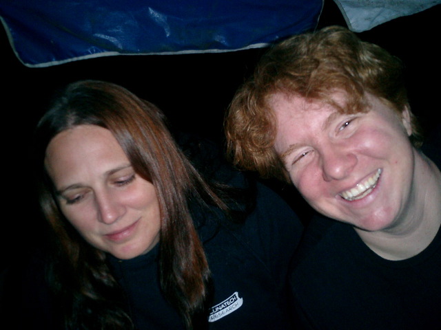 Jillzilla and Lisa, Emerging Man party