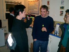 Jo Walsh, Will Knight from New Scientist, Emerging Man party