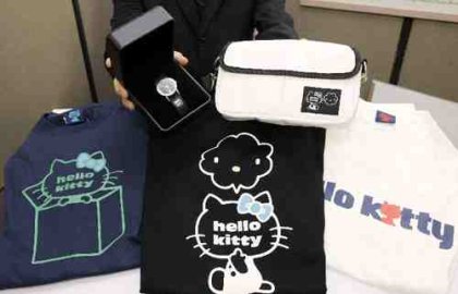An Sanrio Co. employee shows Hello ...