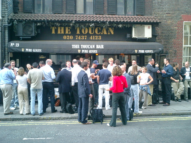BBC people at Toucan Pub, Soho
