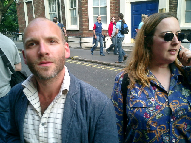 Simon (?) and Cait Hurley, Toucan Pub, Soho