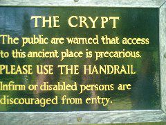Crypt sign, Oxford