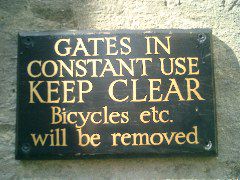 Bicycle sign, Oxford