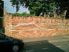 Dinosaur graffiti, Oxford