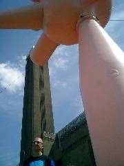 Me with inflatable at Tate Modern