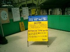 Murder sign in the tube