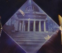 picture of Grant's tomb as origami camera